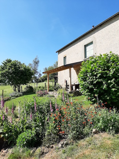 zicht op terrasoverkapping